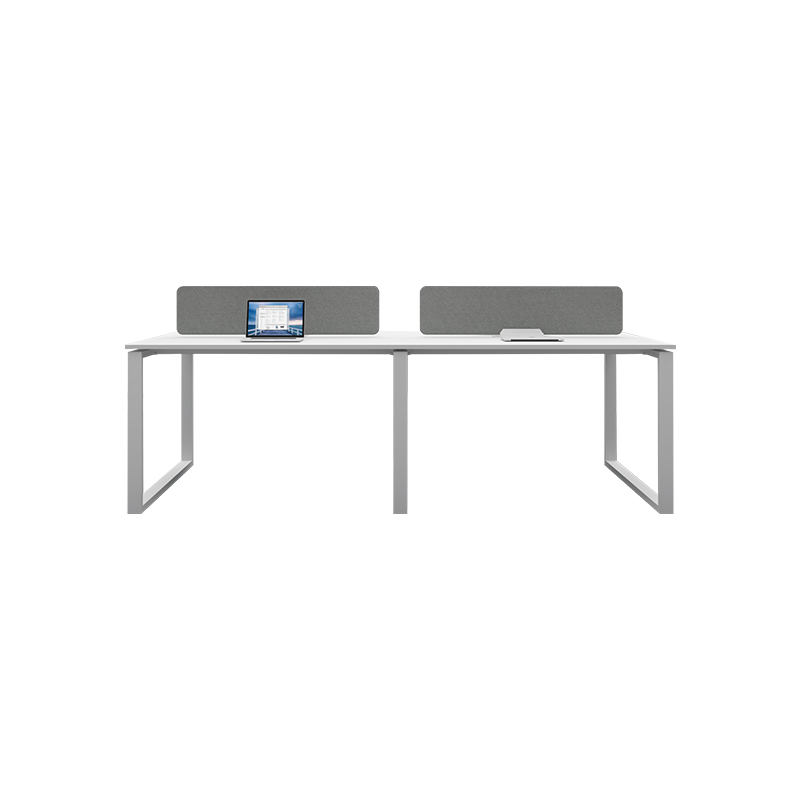 悦山 开放屏风卡位办公桌 白色 2400*1200*750mm*1组